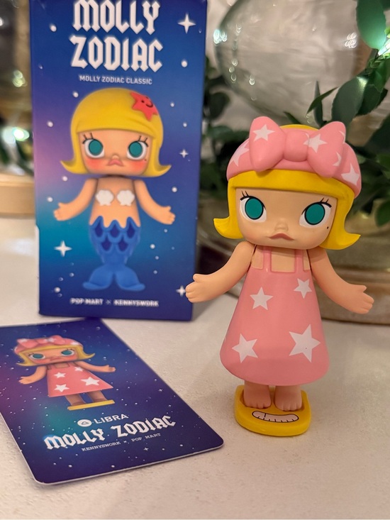 POP MART Other - Pop Mart Molly Zodiac Libra Vinyl Figure - Pink Star Dress